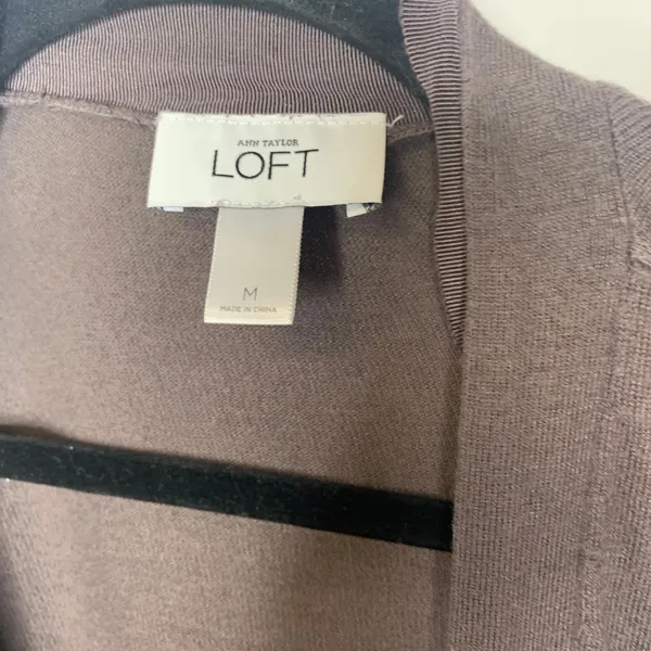 Loft Brown Button Front Cardigan Sz Medium - Image 9