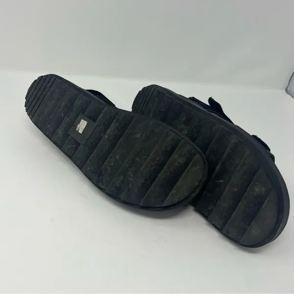Aerie‎ Black Platform Chunky Strappy Sandals Womens Size 9 Hook Loop Casual - Image 7