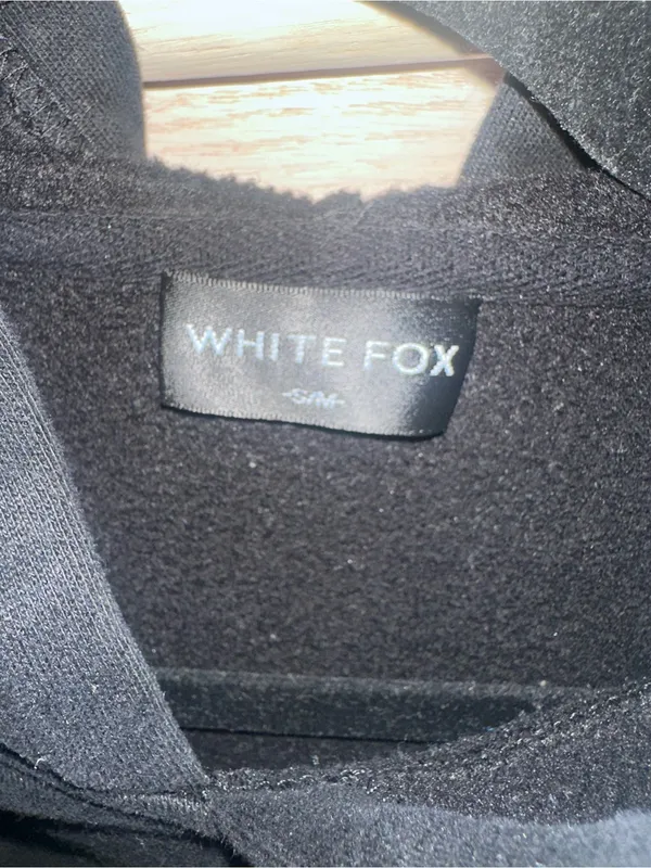 White Fox Project 5 oversized hoodie ink colour size S/M - Image 5