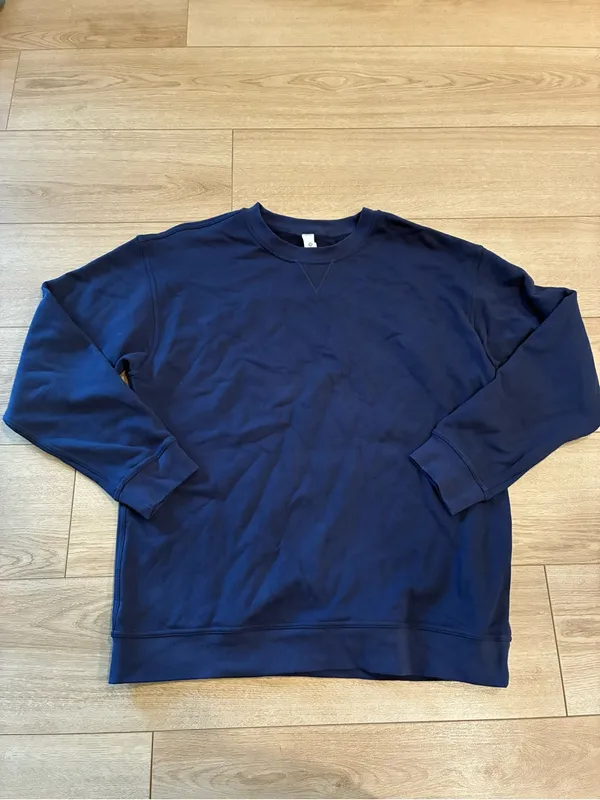 Lululemon Women’s All Yours Crew Neck Sweatshirt True Navy Size 14 - Image 3