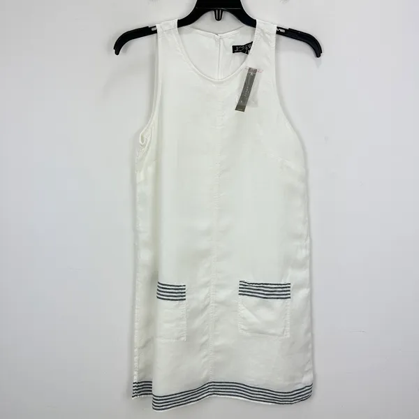 J.Crew Maxine Sailor Stripe Dress Linen A Line White Preppy Retro Resort XS NWT - Image 5