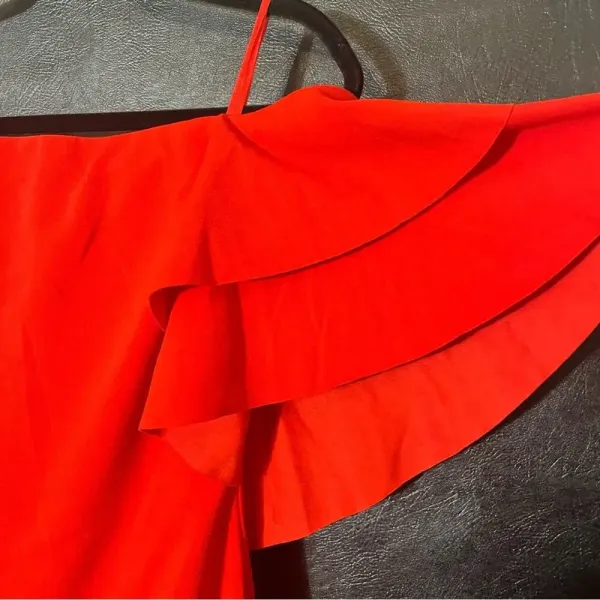 Ralph‎ Lauren Red Off Shoulder Dress Size 0 - Image 6