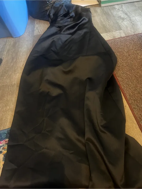 Aqua formal black Maxi dress strapless size 2 - Image 3