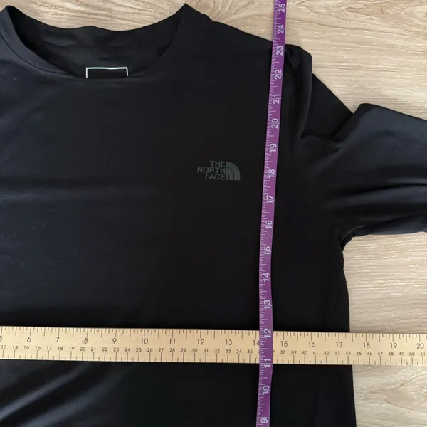 North Face Small Black Long Sleeve Tee‎ Crew Neck Outdoor Minimal Lightweight - Image 5