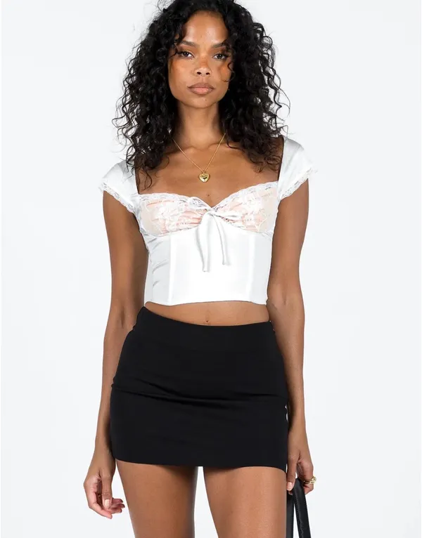 Princess Polly Mini Skirt Black - Image 2