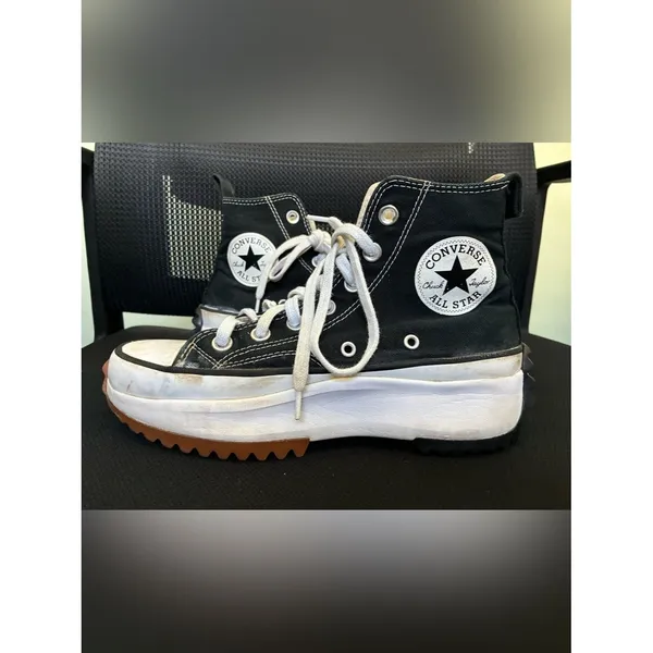 Converse Run Star Hike Shoes W6.5 M 5Black White Platform High Top Sneakers - Image 6