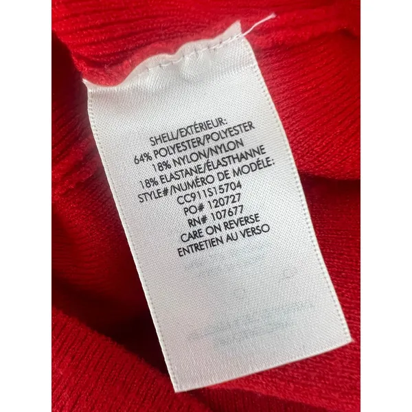 Alice + Olivia Ciara Bright Red‎ Ribbed Cropped Pullover Sweater XS - Image 11