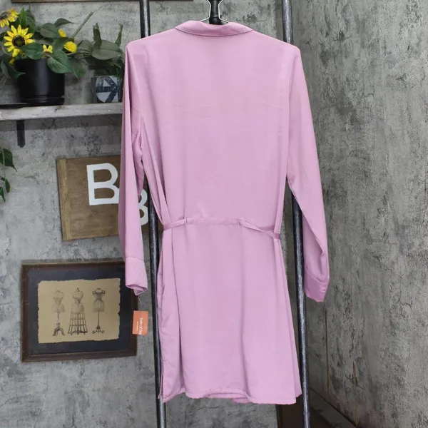 NWT State of Day Silk Touch Self-Tie Robe 100180215MS Mauve Orchid Purple L - Image 3