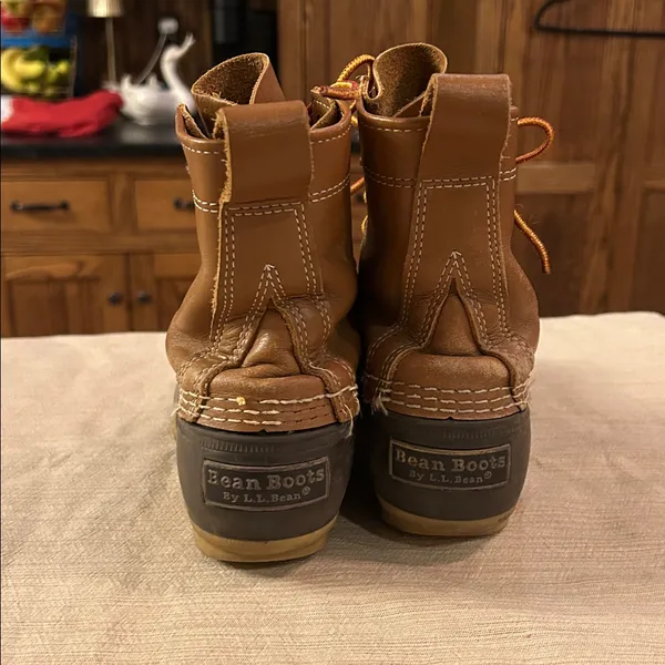 LL‎ Bean Boots 8” tall, rubber leather winter hiking outdoor women’s Size 6 - Image 4