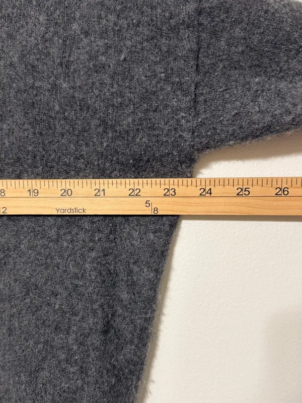 Theory Cashmere Gray Sweater Size Large Women’s Crewneck Jumper Pullover - Image 6