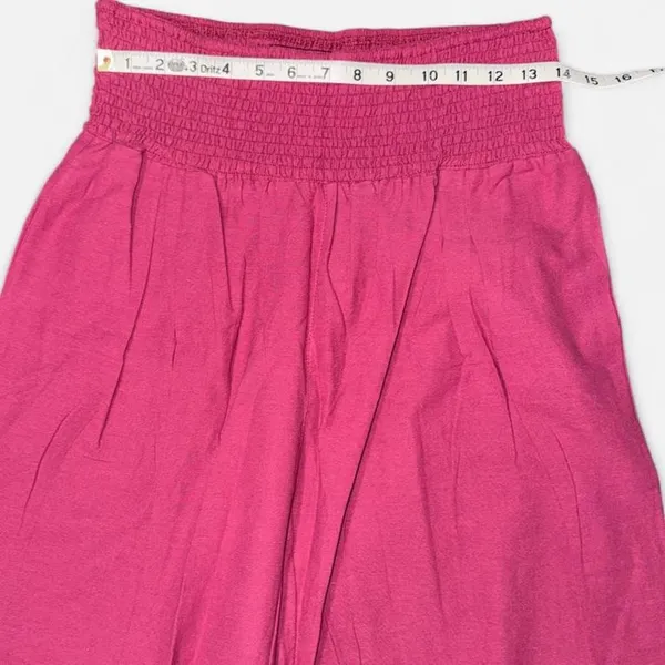 Source Unknown Magenta Cotton Linen Pants with Wide Stretch Waistband, XL - Image 3