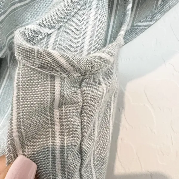 Revolve The Fifth Label Blouse Size Small Pixel Striped One Shoulder Ruffle Coquette Alt - Image 5