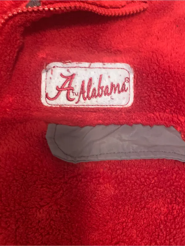 Alabama Crimson Tide KA Red Fleece Zip-Up Jacket Ladies Size Medium - Image 2