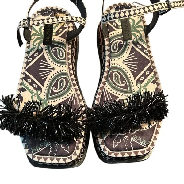 Farm Rio Floral Print Platform Sandals(Size 8) - Image 7