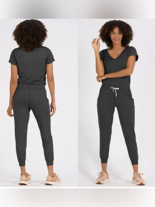Vuori All Day Romper Jumpsuit Gray Charcoal Heather Size M - Image 2