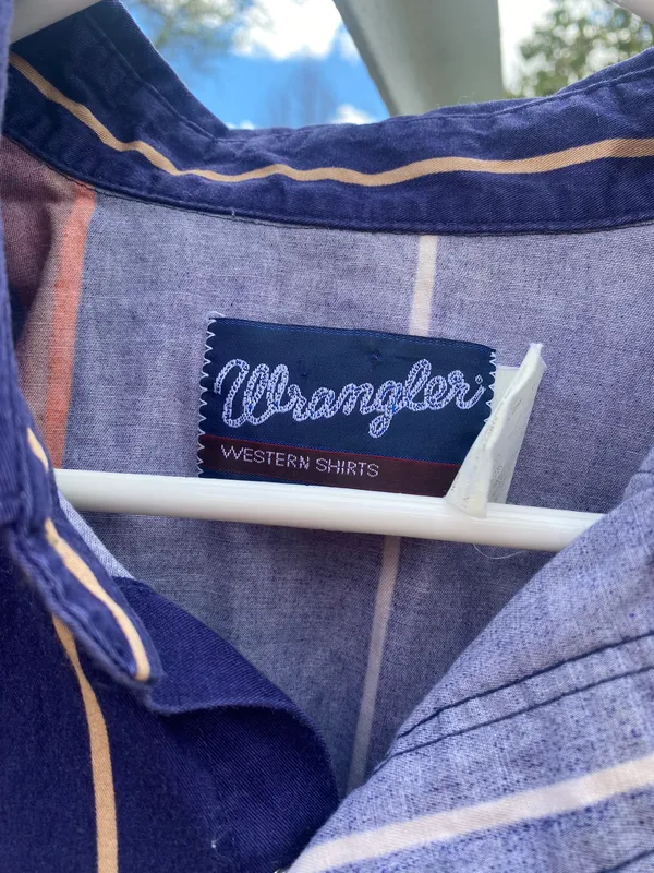 Wrangler Vintage Striped Pearl Snap - Image 2