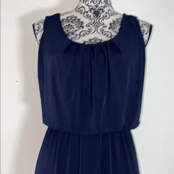 Enfocus Studio Blue and White Sleeveless Sundress Size 12 - Image 2