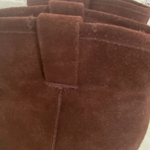 Splendid‎ Suede Ankle Boots Leather Block Heel Western Booties Burgundy Size 5.5 - Image 5