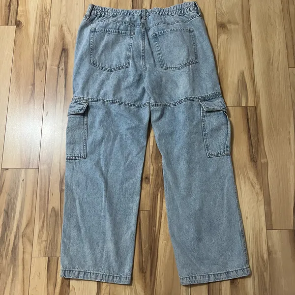 Aeropostale Wide Leg Baggy Womens Jeans Sz XL Y2K Cargo Pockets Grunge - Image 7