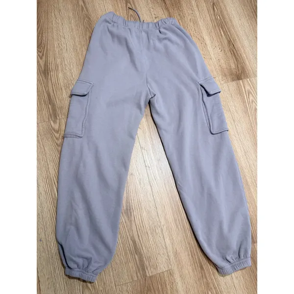 Abercrombie & Fitch Soft A&F Essentials Cargo Sweatpants‎ Joggers gray Small - Image 2