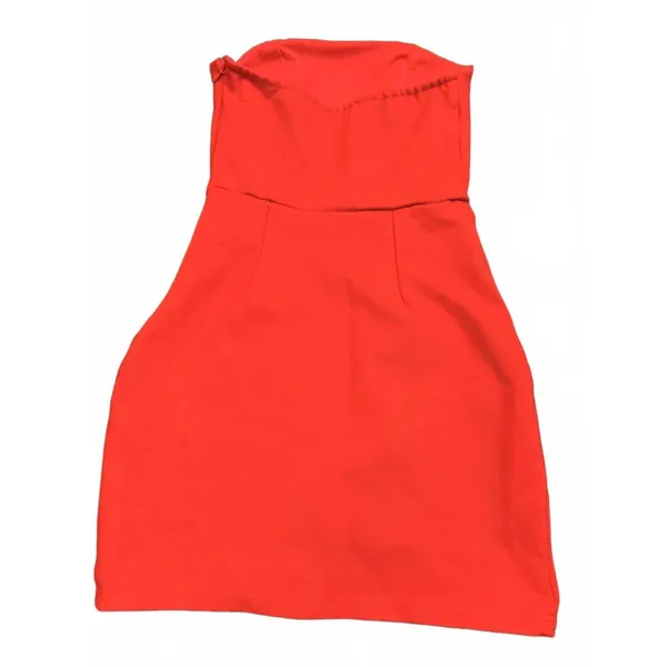 Superdown Nylah Front Zip Strapless Mini Dress in Red - Image 5