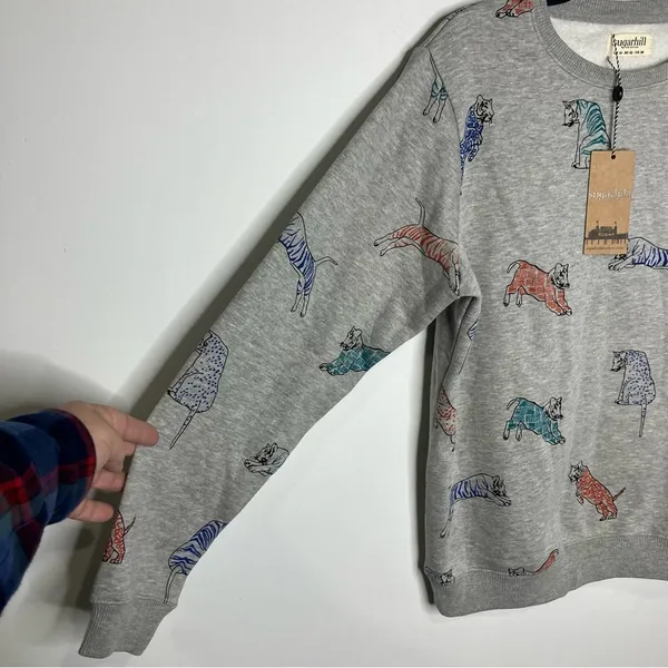 NWT‎ Sugarhill Brighton Alanis tiger sweatshirt multicolor size 10 - Image 4