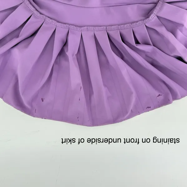 Gold Hinge Pleated Tennis Skirt Skort Purple Women XS Pickleball Preppy Sporty - Image 4