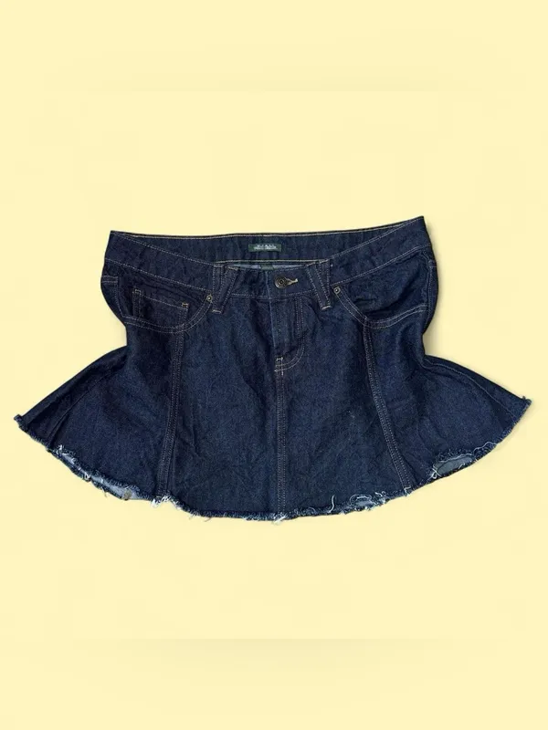 flared jean game day skirt Size 4 - Image 2
