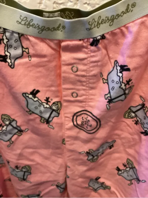 Life is Good Pink Printed women’s Pajama Bottoms - Image 2