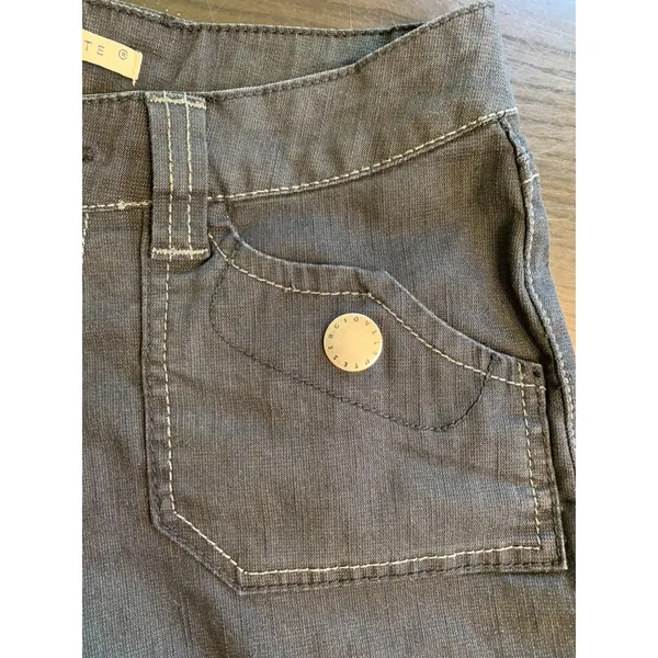 Sergio Valente Womens Wide Leg Denim Pants Charcoal Gray Sz 4 Minimalist Casual - Image 10