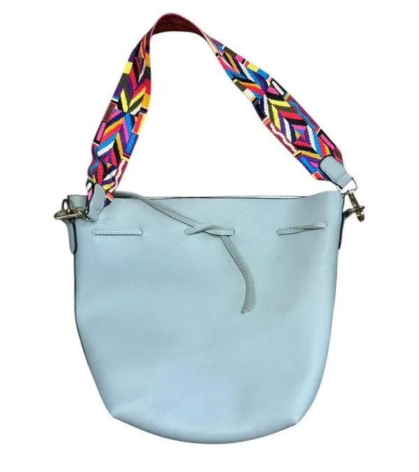Nathaniel Colorful Strap Bucket Bag Blue - Image 2
