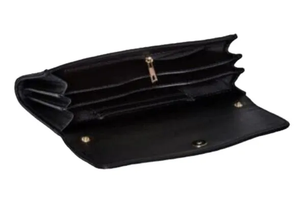 A New Day NWT- Black crossbody bag Faux Leather Adjustable crossbody strap Removable crossbody strap Magnetic closure Inside: zip pocket, credit card pocket and cell phone pocket Measures: 4.25x7.75x1.25 inches - Image 4
