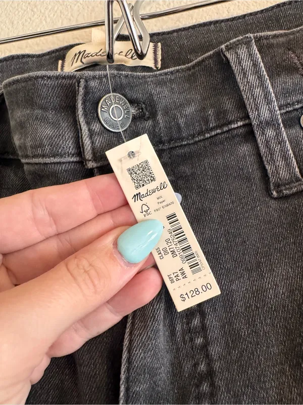 NWT Madewell Black Straight-Leg Jeans - Image 2