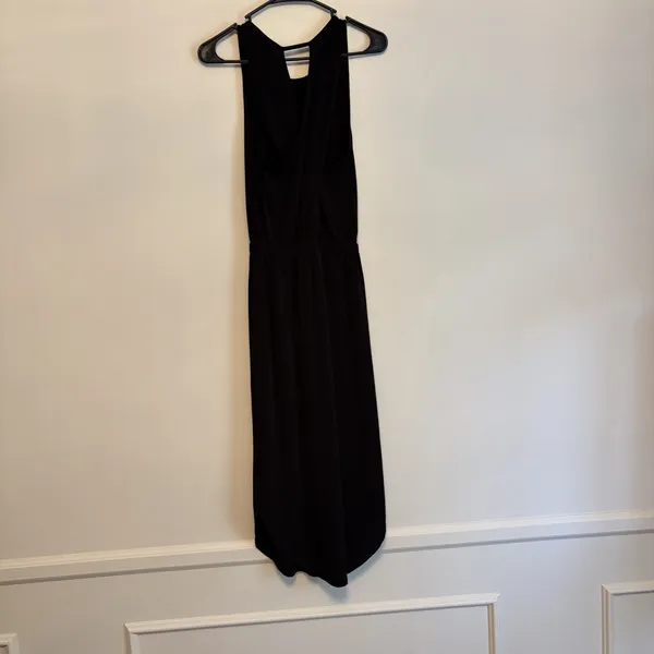 Banana Republic‎ Black Sleeveless Dress Cross back XS Normcore Everyday Casual - Image 8
