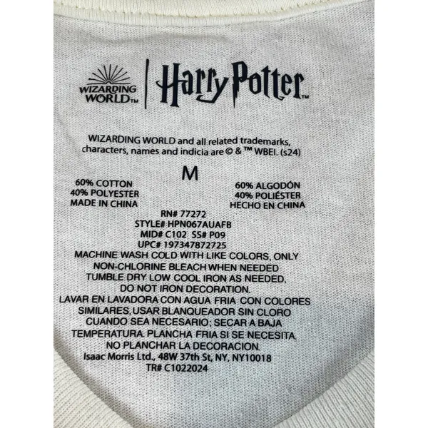 Harry Potter Graphic Tee Cream Size M New Without Tag - Image 5
