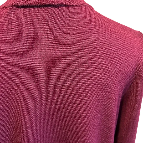 AGB Knit Sweater Dress Burgundy SZ XL Midi Turtle Neck Long Sleeve Minimalist - Image 6