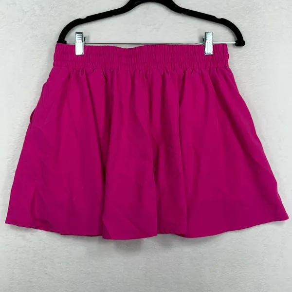 SSYS The Label L Athletic Skort Hot Pink Pocket Activewear Mini Skirt Pickleball - Image 7