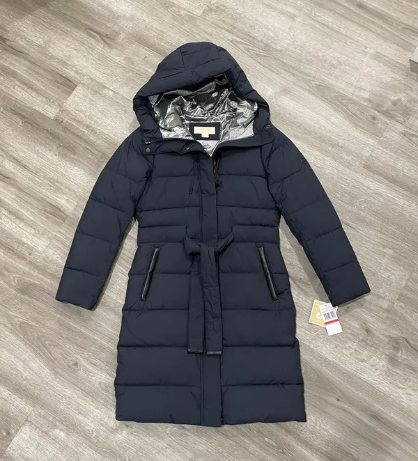 Navy Puffy Coat/Jacket - Image 3