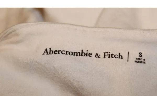 Women's Abercrombie & Fitch White Cotton Twisted Crop Top Tank Top Size Small S - Image 3
