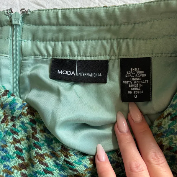 Moda international houndstooth tweed skirt - Image 4