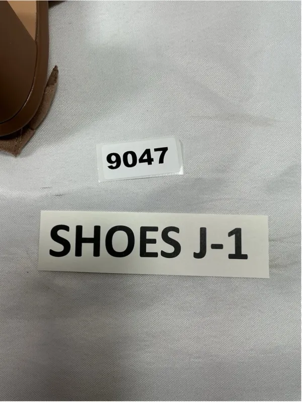 Womans New Slingback Pumps 8 Cowhide Tan Pointed Toe Block Heel Bow Accent - Image 7
