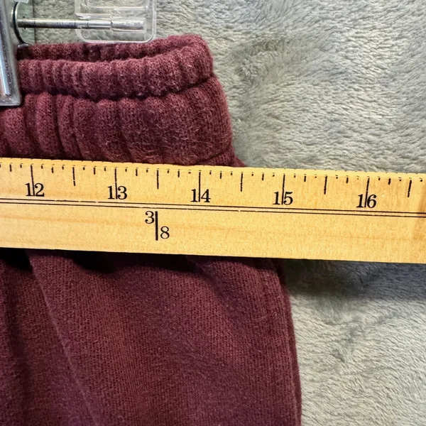 2130 | PINK Victoria's Secret Relaxed Fleece Jogger Sweatpants Burgundy Womens M - Image 3