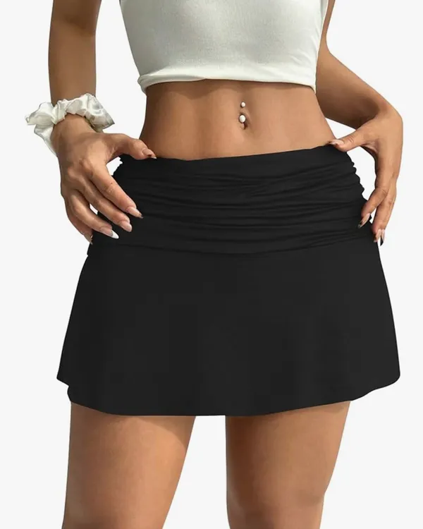Black Tummy Control Skirt with Shorts Underneath Size XL - Image 4