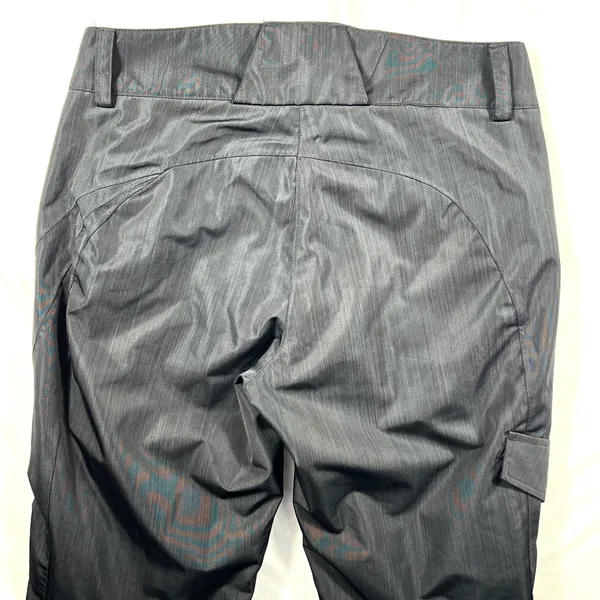 Obermeyer Women Metallic Grey Black Ski Snow Pants RECCO Size 8 Cargo Insulated - Image 5