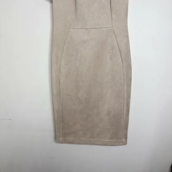 Calvin Klein Puff Short Sleeve Faux Suede Princess Seam Sheath Mini Dress size 4 - Image 6