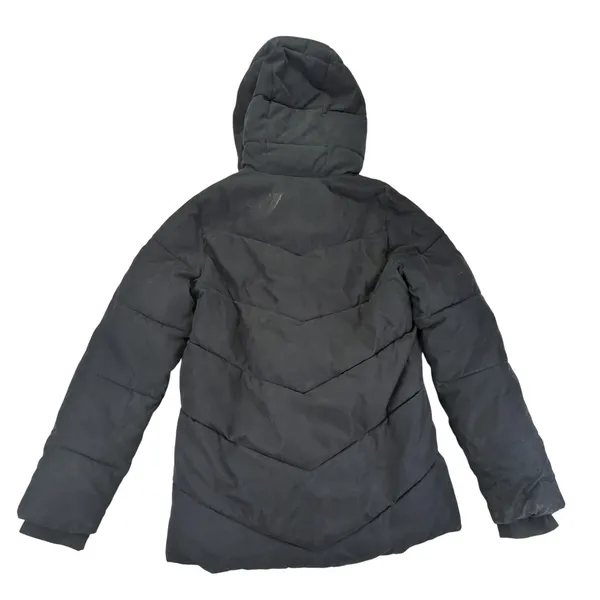 Abercrombie Fitch Ultra Black Puffer‎ Jacket Hooded Wind Water Resistant Small - Image 2
