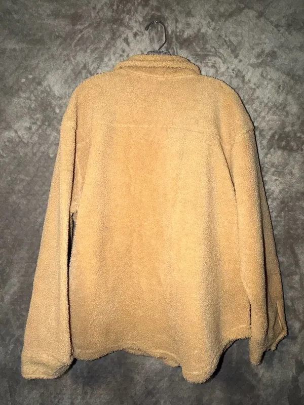 Wonderly Women's Camel Brown Sherpa Fleece Shacket Jacket Size XL - Image 10