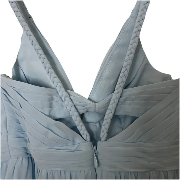 Azazie Sky Blue Size C 6/8 Braided Strap Maxi Dress Bridesmaid Prom Occasion - Image 6