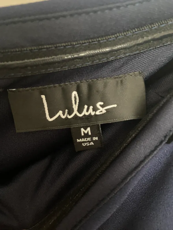 Lulus Navy Strapless Gown - Image 2