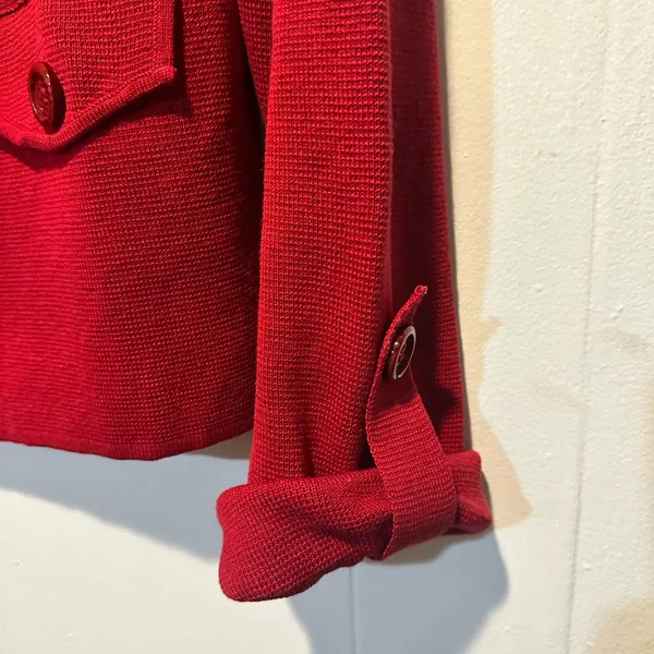 Vintage‎ red cardigan size m - Image 5
